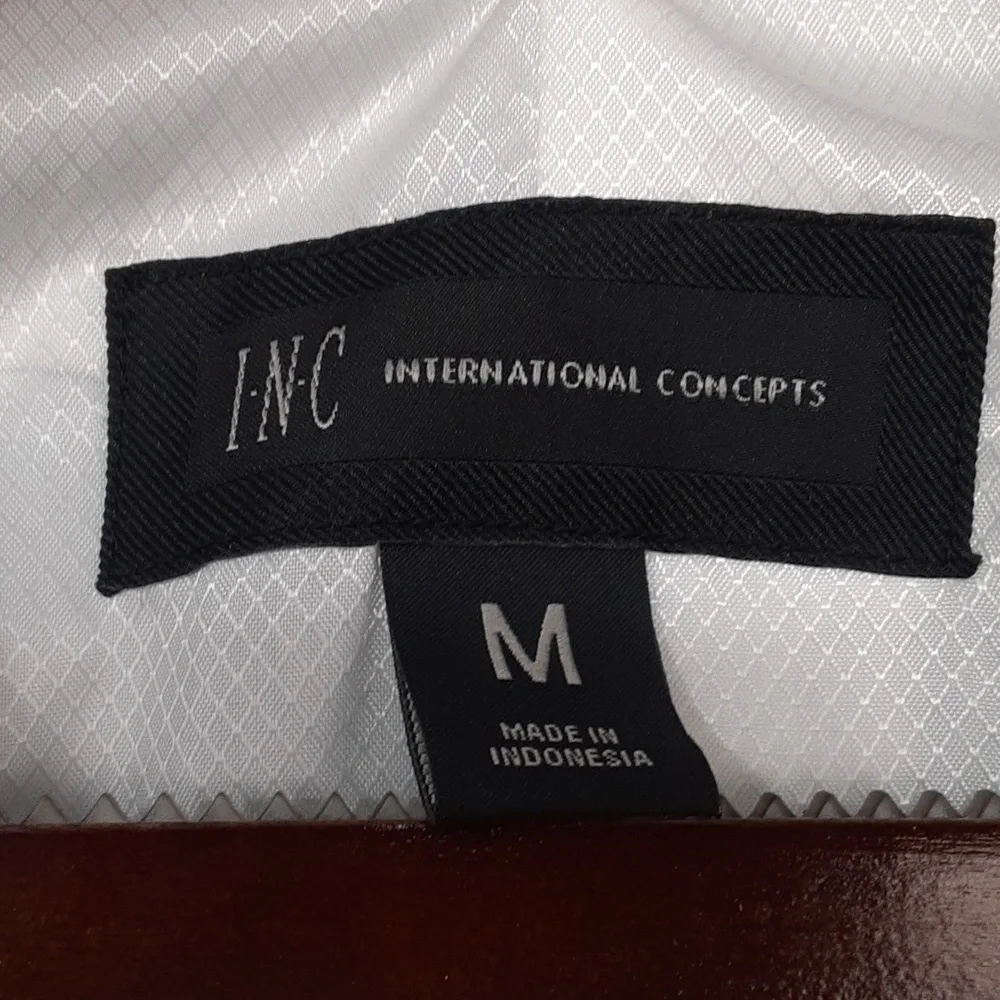 INC International Concepts Light Blue Linen Blazer Jacket